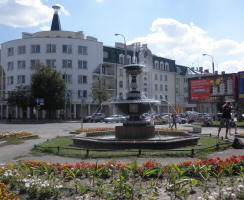 Brest, fountain by the railway station